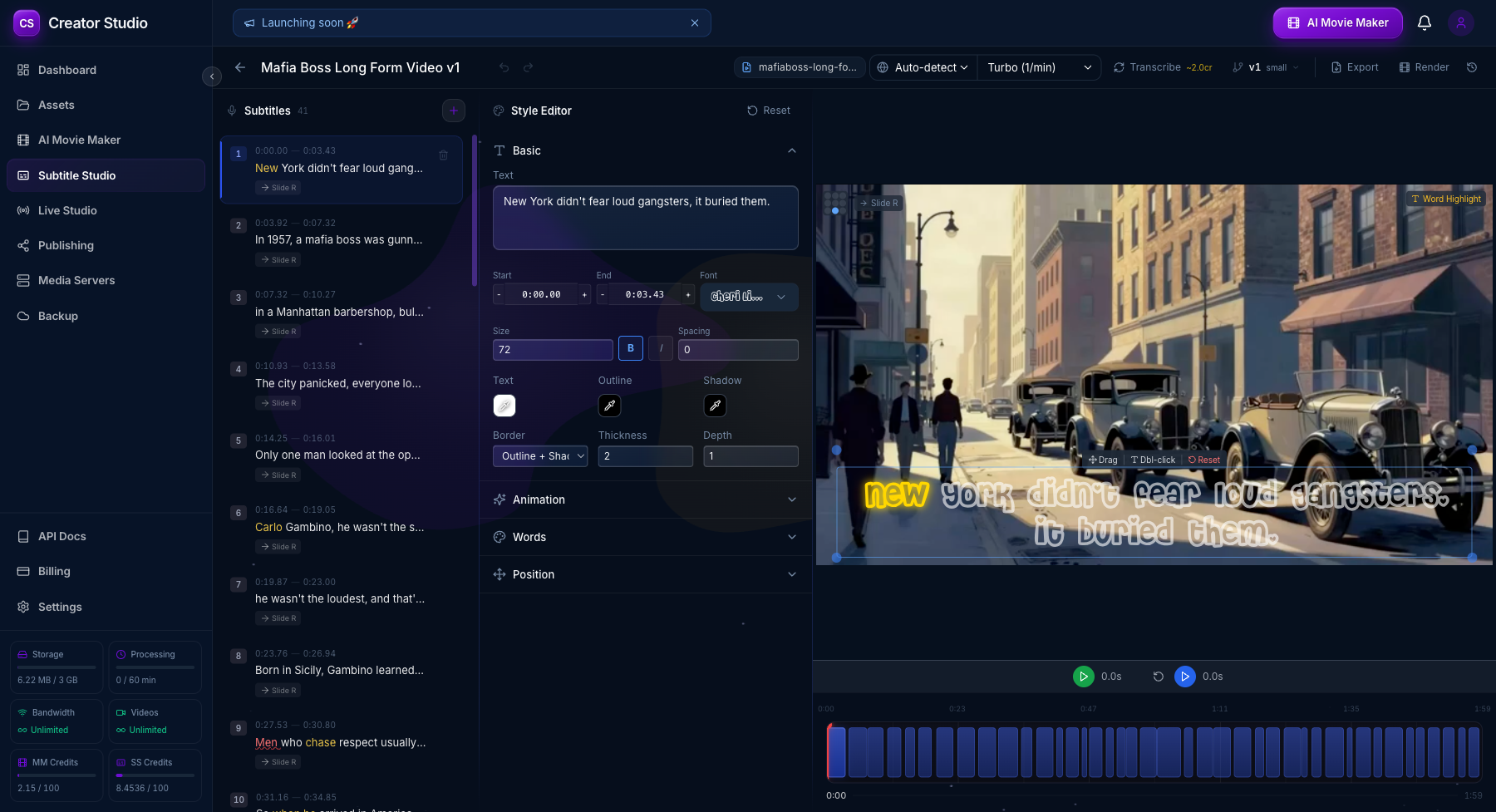Subtitle Studio product screenshot